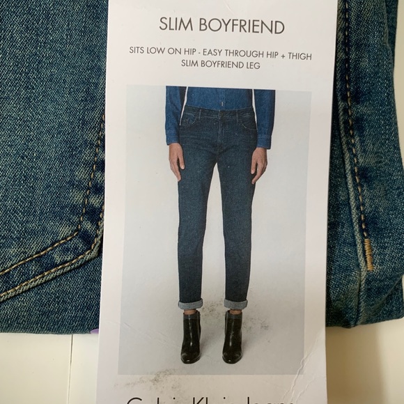 Calvin Klein Slim Boyfriend Sandstone Blue Jeans - Picture 8 of 8